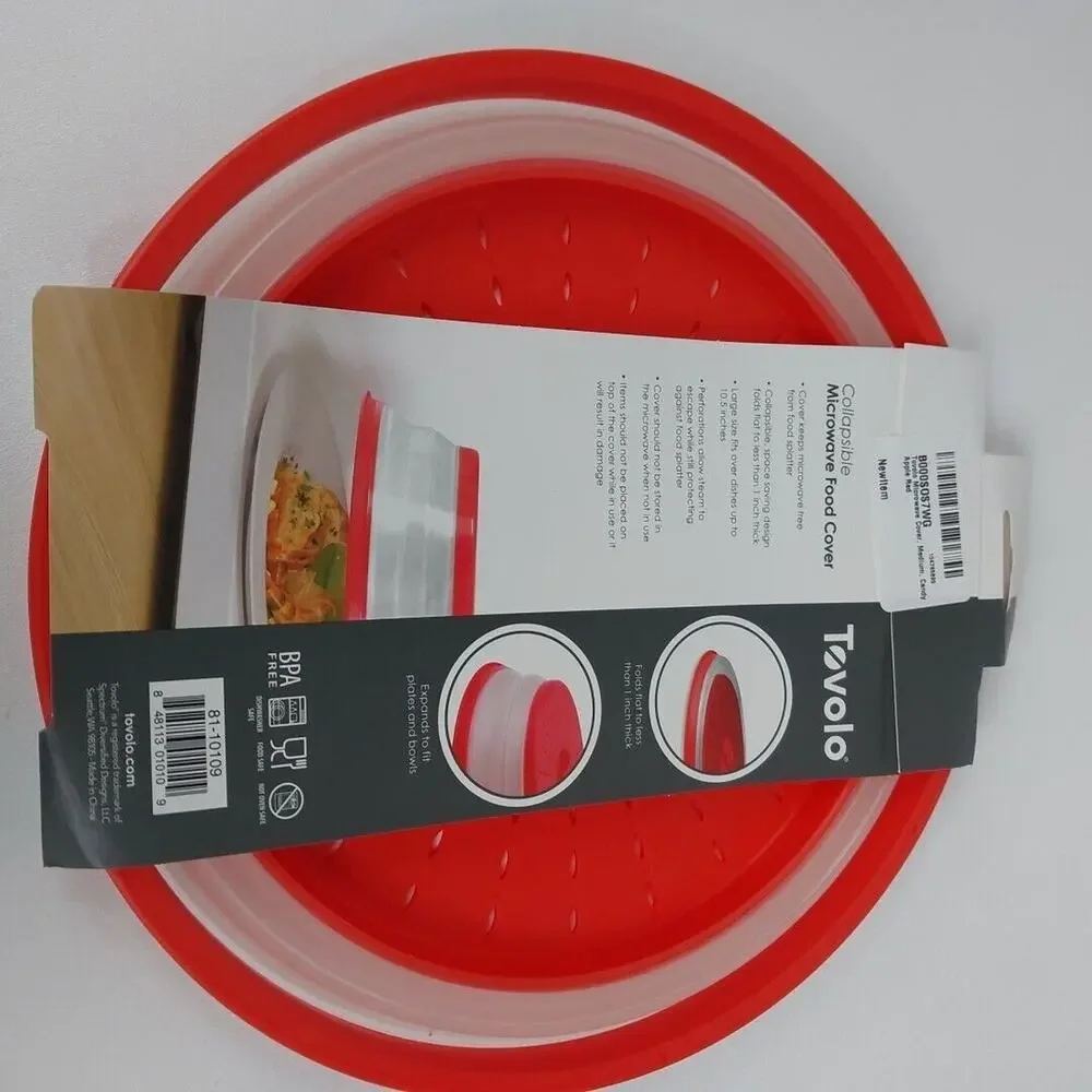 Tovolo Collapsible Microwave Food Cover, Fit Up To 10.5